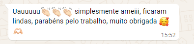 Depoimento de cliente — simplesmente amei